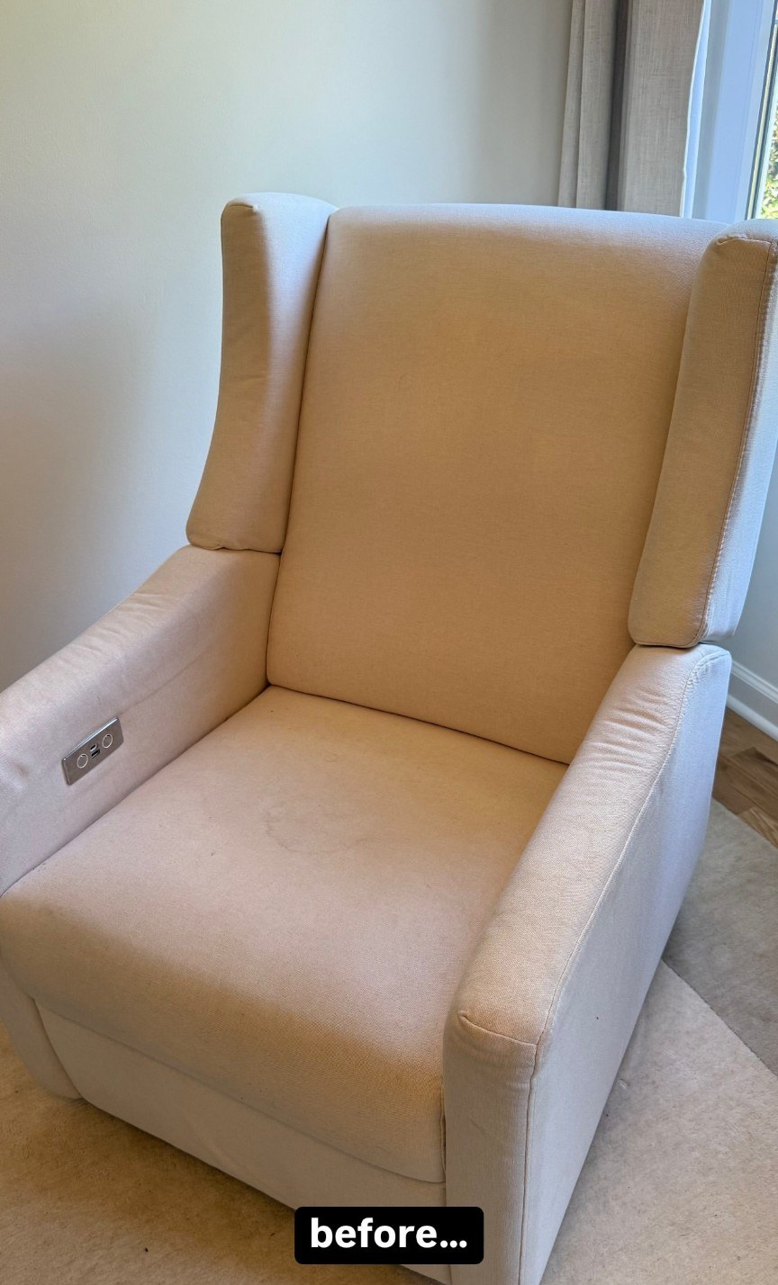 Armchair before cleaning